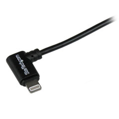 StarTech.com Cavo connettore ad angolo lightning a 8 pin Apple a USB nero da 1 m per iPhone iPod iPad