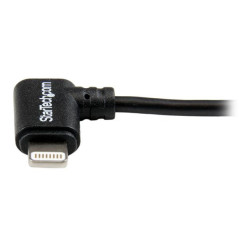 StarTech.com Cavo connettore ad angolo lightning a 8 pin Apple a USB nero da 1 m per iPhone iPod iPad