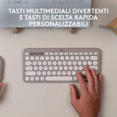 Logitech K380 tastiera Universale Bluetooth QWERTY Italiano Sabbia