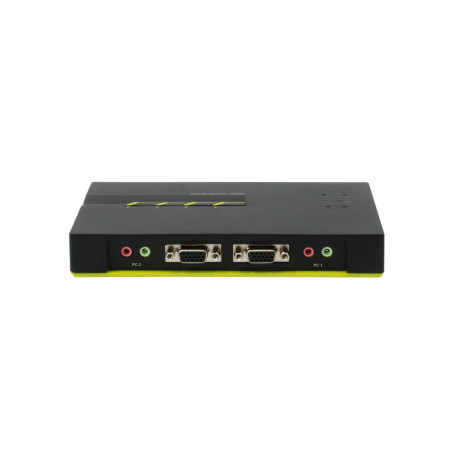 LevelOne KVM-0421 switch per keyboard-video-mouse (kvm) Nero, Verde