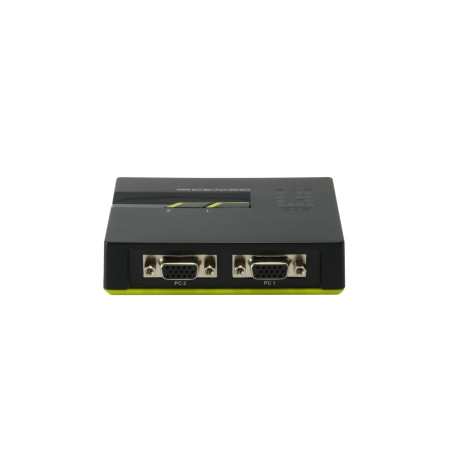 LevelOne KVM-0222 switch per keyboard-video-mouse (kvm) Nero, Verde