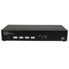 StarTech.com Switch KVM VGA USB a 4 porte con tecnologia di commutazione rapida DDM e cavi