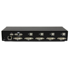 StarTech.com Switch Commutatore KVM USB DVI a 4 porte con tecnologia di commutazione rapida DDM incluso di cavi