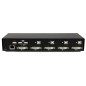 StarTech.com Switch Commutatore KVM USB DVI a 4 porte con tecnologia di commutazione rapida DDM incluso di cavi