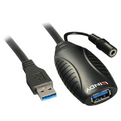 Lindy 43099 cavo USB USB 3.2 Gen 1 (3.1 Gen 1) 15 m USB A Nero