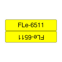 Brother FLE-6511 nastro per etichettatrice Nero su giallo