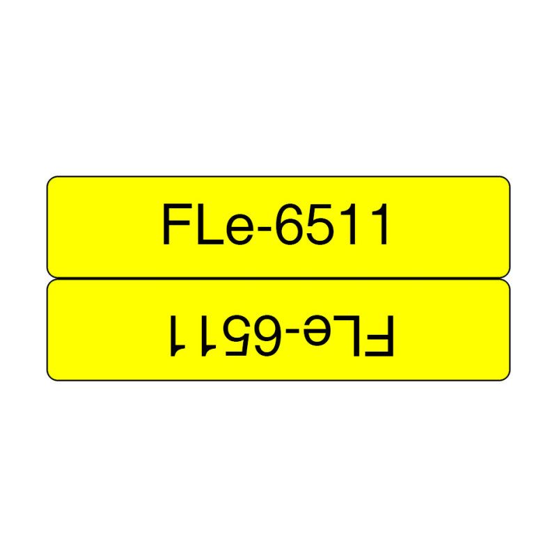 Brother FLE-6511 nastro per etichettatrice Nero su giallo