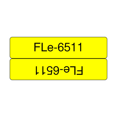 Brother FLE-6511 nastro per etichettatrice Nero su giallo