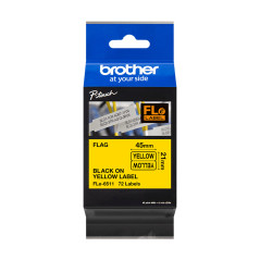 Brother FLE-6511 nastro per etichettatrice Nero su giallo