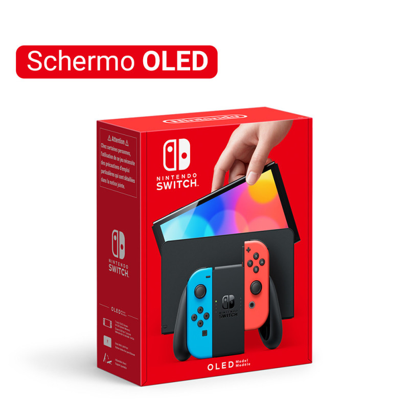 Nintendo Switch (modello Oled) Rosso neon/Blu neon, schermo 7 pollici