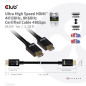 CLUB3D Ultra High Speed HDMI 4K120Hz, 8K60Hz Certified Cable 48Gbps M/M 1 m/3.28 ft