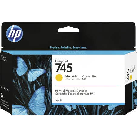 HP Cartuccia Inchiostro Giallo DesignJet 745, 130 ml