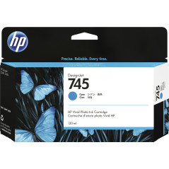 HP Cartuccia Inchiostro Ciano DesignJet 745, 130 ml