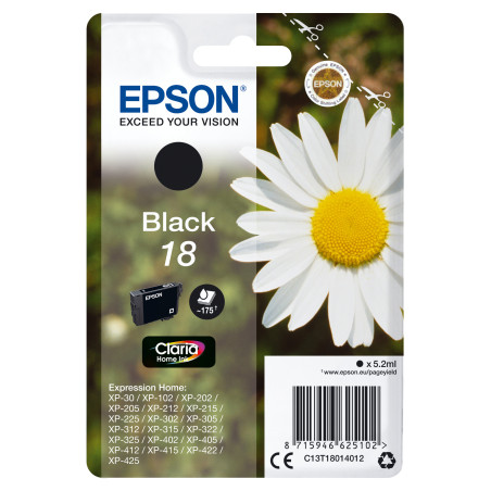 Epson Daisy Cartuccia Margherita Nero 18Inchiostri Claria Home 18