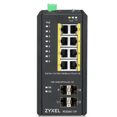 Zyxel RGS200-12P Gestito L2 Gigabit Ethernet (10 100 1000) Supporto Power over Ethernet (PoE) Nero