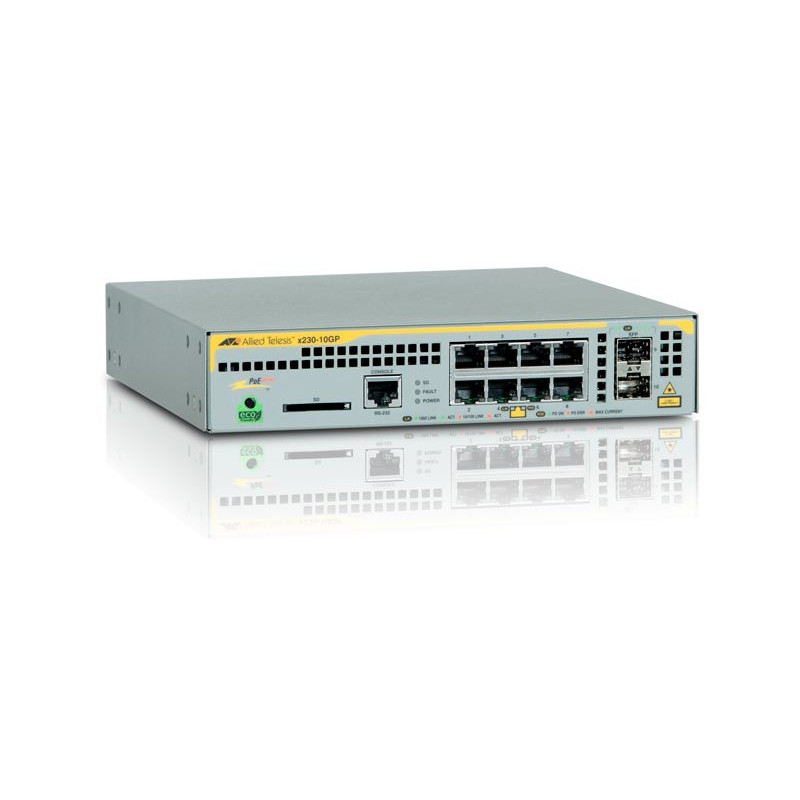 Allied Telesis AT-x230-10GP-50 Gestito L2+ Gigabit Ethernet (10/100/1000) Supporto Power over Ethernet (PoE) Grigio