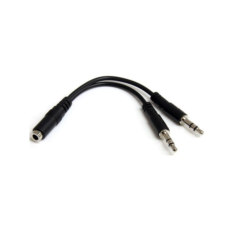 StarTech.com Adattatore splitter cuffie a 4 pin da 3,5 mm a 2x 3,5 mm a 3 pin - F/M