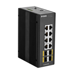 D-Link DIS‑300G‑12SW Gestito L2 Gigabit Ethernet (10 100 1000) Nero