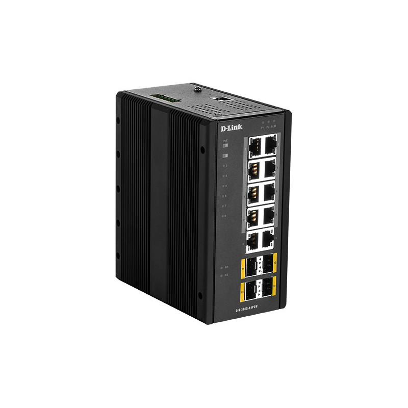 D-Link DIS‑300G‑14PSW Gestito L2 Gigabit Ethernet (10/100/1000) Supporto Power over Ethernet (PoE) Nero