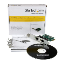 StarTech.com Adattatore Scheda di Rete Ethernet Gigabit PCI express PCIe NIC a 2 porte RJ45 da 1 Gbps