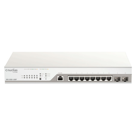 D-Link DBS-2000-10MP switch di rete Gestito L2 Gigabit Ethernet (10 100 1000) Supporto Power over Ethernet (PoE) Grigio