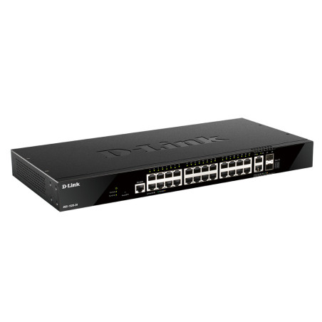 D-Link DGS-1520-28 E switch di rete Gestito L3 10G Ethernet (100 1000 10000) 1U Nero