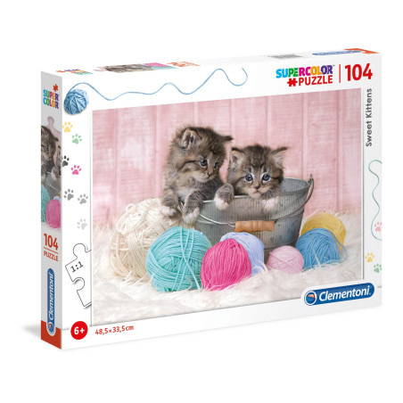 Clementoni Sweet Kittens Puzzle 104 pz Fauna