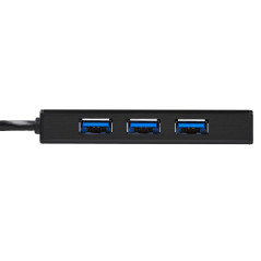 StarTech.com Hub USB 3.0 (5Gbps) a 3 porte portatile con NIC Gigabit Ethernet - In alluminio con cavo integrato