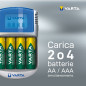 Varta LCD charger AA & AAA (Batterie ricaricabili NiMH incl. 4x AA 2600 mAh accu & AC adattatore & 12 V adattatore & cavo