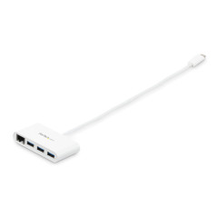 StarTech.com Hub USB 3.0 (5Gbps) a 3 porte con Gigabit Ethernet - USB-C a 3x USB-A - Bianco