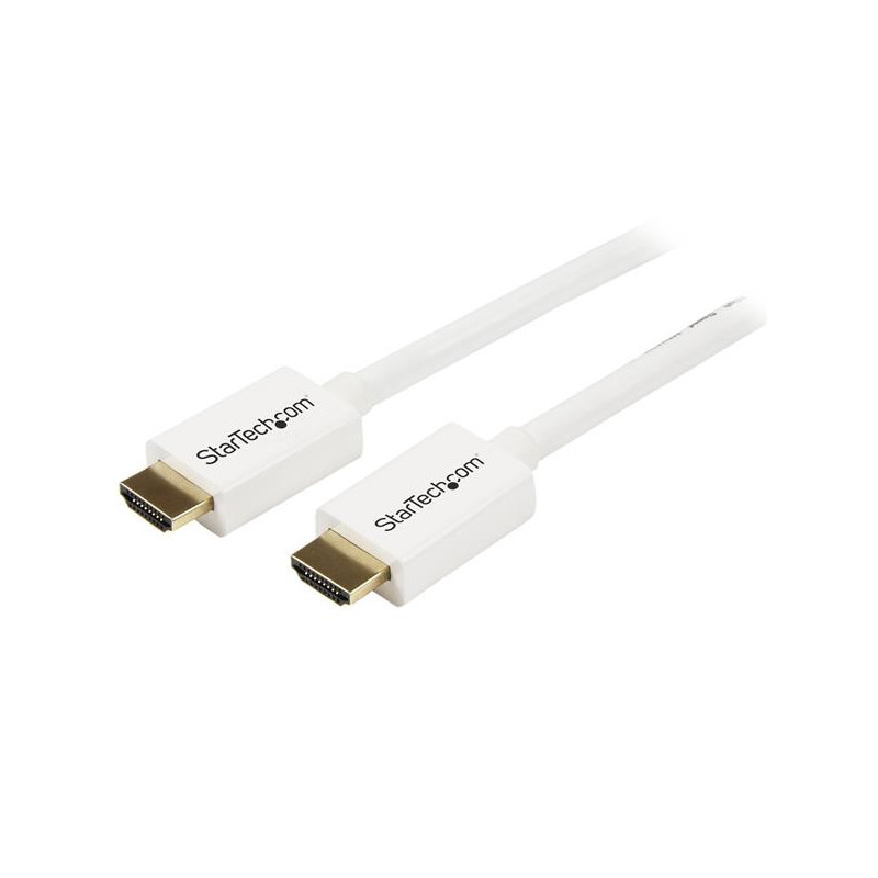 StarTech.com Cavo HDMI ad alta velocità da 2 m - Cavo Ultra HD 4k x 2k a parete CL3 bianco - HDMI a HDMI - M/M