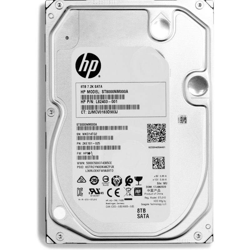 HP 8TB 7200RPM SATA 3.5in Enterprise disco rigido interno 7200 Giri/min 3.5"