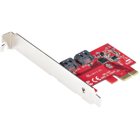 StarTech.com Scheda PCI Express SATA - Scheda Espansione PCIe SATA 2 Porte 6Gbps - Profilo Standard Basso -