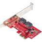 StarTech.com Scheda PCI Express SATA - Scheda Espansione PCIe SATA 2 Porte 6Gbps - Profilo Standard/Basso -