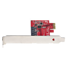 StarTech.com Scheda PCI Express SATA - Scheda Espansione PCIe SATA 2 Porte 6Gbps - Profilo Standard Basso -