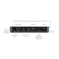 Targus DOCK430EUZ replicatore di porte e docking station per laptop Cablato Nero