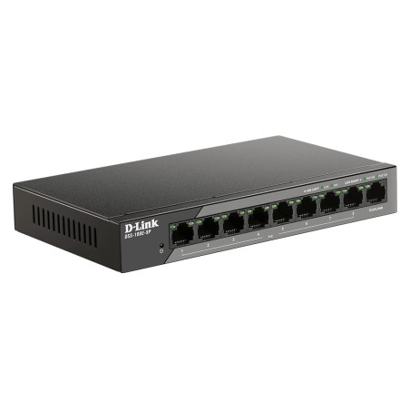 D-Link DSS-100E-9P switch di rete Non gestito Fast Ethernet (10/100) Supporto Power over Ethernet (PoE) Nero