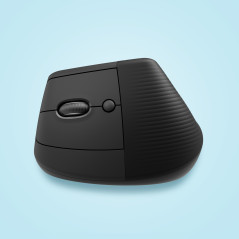 Logitech Lift Left Mouse Ergonomico Verticale, per Mancini, Senza Fili, Bluetooth o Logi Bolt USB, Clic Silenziosi, 4 Tasti,