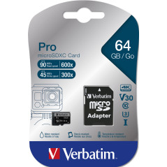 Verbatim Pro 64 GB MicroSDXC UHS Classe 10