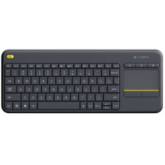 Logitech K400 Plus Tv tastiera Casa RF Wireless QWERTZ Tedesco Nero