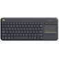 Logitech K400 Plus Tv tastiera Casa RF Wireless QWERTZ Tedesco Nero