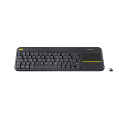 Logitech K400 Plus Tv tastiera Universale RF Wireless AZERTY Francese Nero