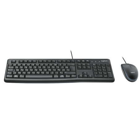 Logitech Desktop MK120 tastiera Mouse incluso Ufficio USB AZERTY Belga Nero