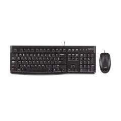 Logitech Desktop MK120 tastiera Mouse incluso USB QWERTY Inglese UK Nero