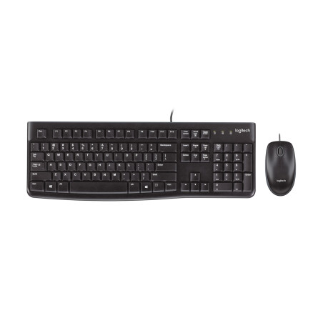 Logitech Desktop MK120 tastiera Mouse incluso USB QWERTY Inglese UK Nero