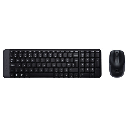 Logitech Wireless Combo MK220 tastiera Mouse incluso Ufficio RF Wireless QWERTY International EER Nero