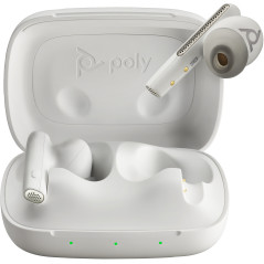 POLY Auricolari bianco sabbia Voyager Free 60 UC + Adattatore BT700 USB-A + Custodia per ricarica di base