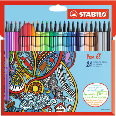 STABILO Pen 68 marcatore Fine Multicolore 24 pz