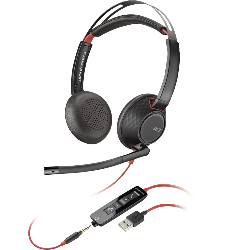 POLY Cuffie stereo Blackwire 5220 con connettore USB-A