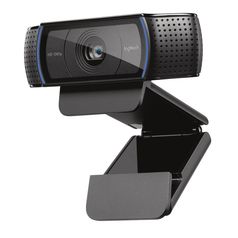 Logitech C920 HD Pro Webcam, Videochiamata Full HD 1080p/30fps, Audio Stereo ‎Chiaro, ‎Correzione Luce HD, Funziona con Skype,